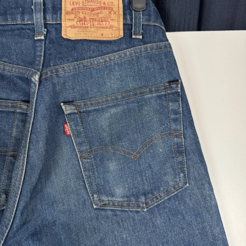 Vintage Early 80s Levis 505 0217 Denim Mens Jeans Redtab 28x36 (27x31)